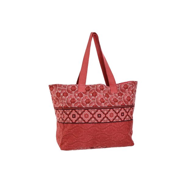 Women s Handbag Home ESPRIT Red Green Coral 55 x 14 x 35 cm (3 Units) Cheap