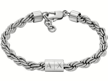 Men s Bracelet Armani Exchange AXG0123040 Stainless steel on Sale